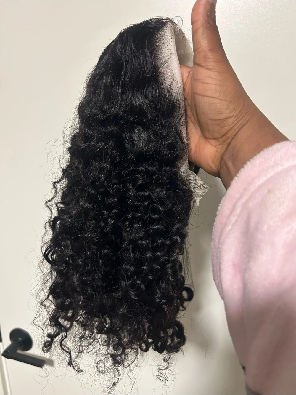 Deep Curly Lace Front Wig - Natural Black